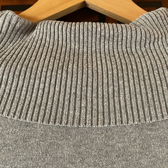 Jeanne Pierre Gray 100% Cotton Tunic gray Sweater Cowl Neck Long Sleeve Size 1X - Picture 15 of 15